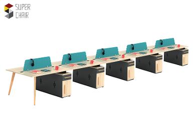 Super Chair โต๊ะสำนักงาน รุ่น W2-ZO212-10 (10 ที่นั่ง)